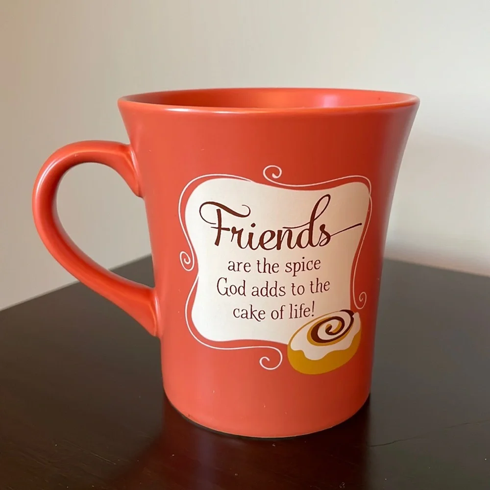 Friends melon & cream coffee mug with cinnamon roll recipe